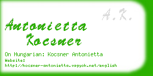 antonietta kocsner business card